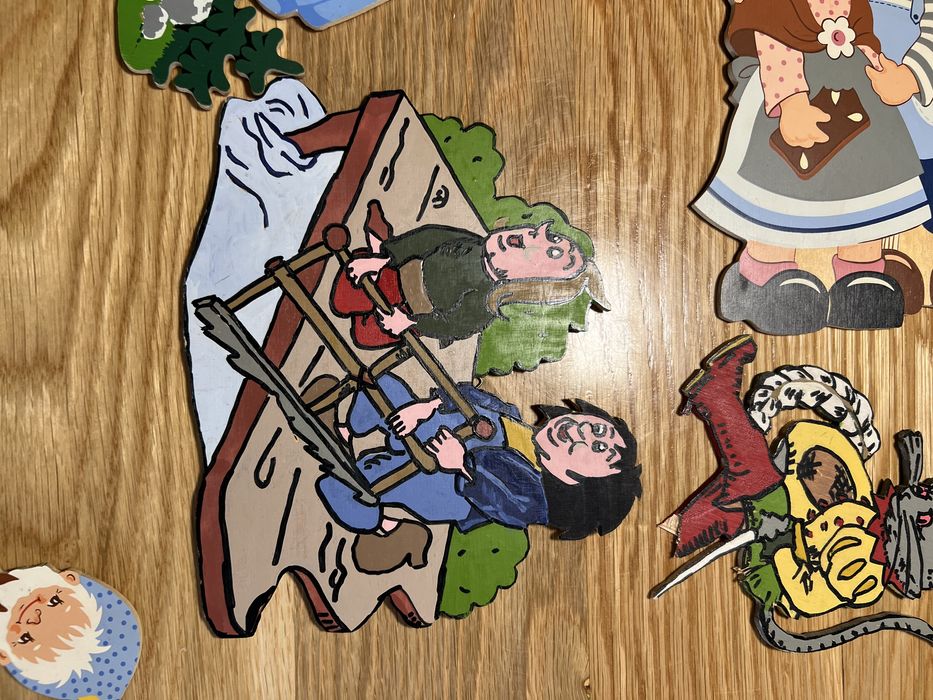 Ręcznie malowany postacie z Bajek na sklejce drewnie