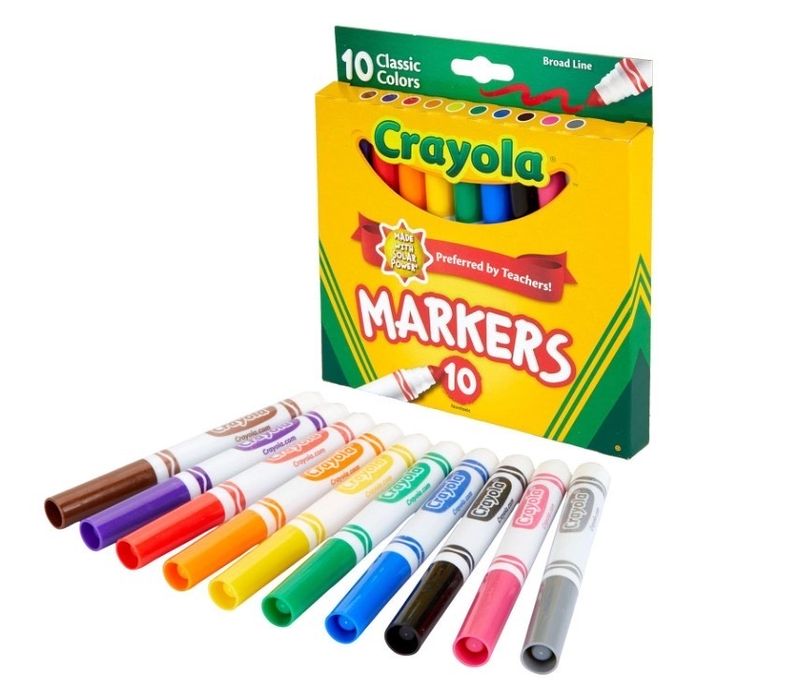 Кольорові маркери, фломастери воскові олівці Crayola (оригінал США)