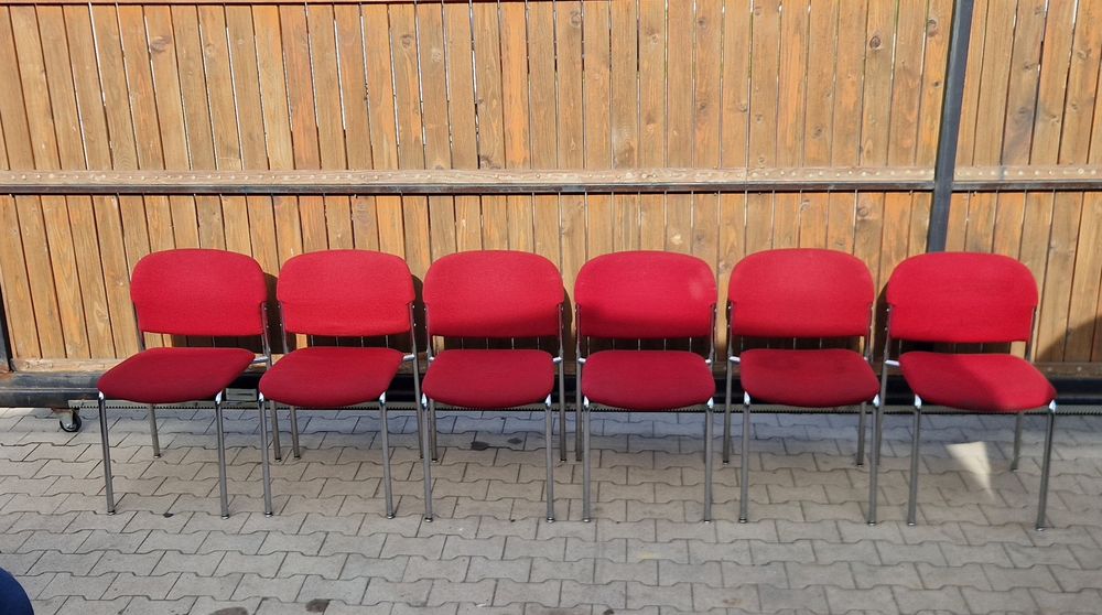 Zestaw 6 krzeseł konferencyjnych biurowych bardzo solidne Duży udzwig