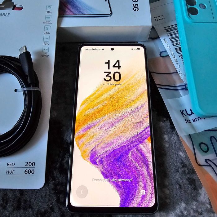 Telefon Samsung Galaxy a53 5G Dual SIM 128GB Niebieski jak nowy