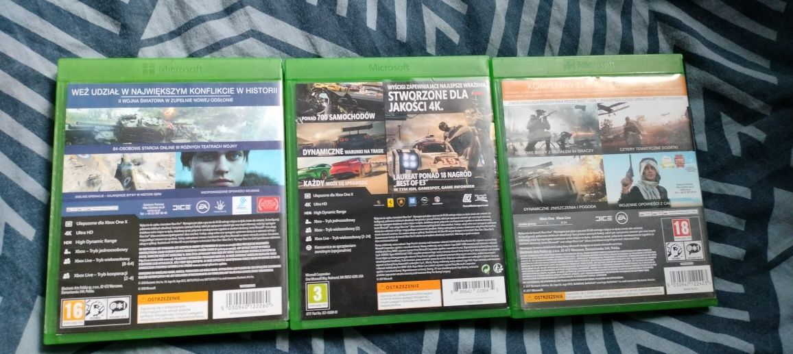 Gry Xbox one (Forza-brak, Battlefield)