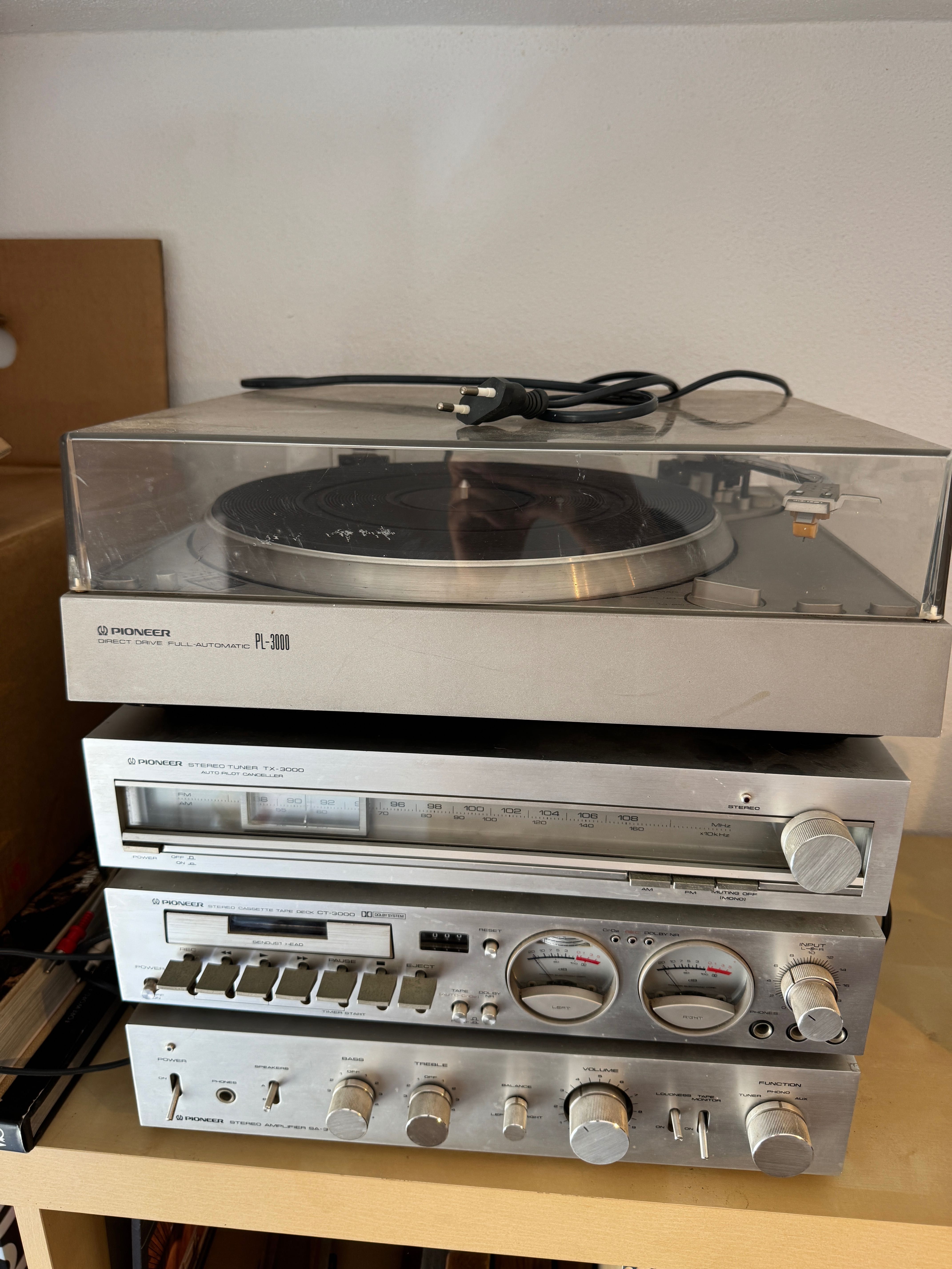 conjunto Pioneer Midi 3000 Raro SA-3000, TX-3000, CT-3000, PL-3000