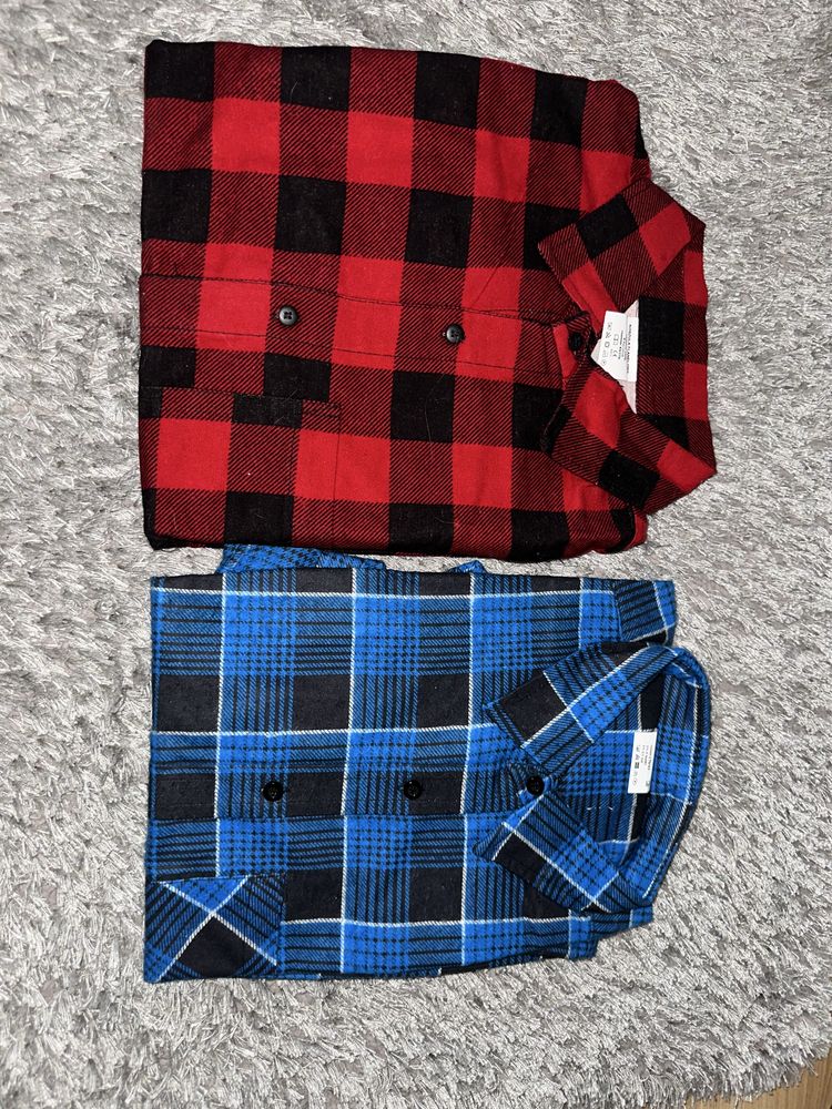 zestaw koszul flanelowych