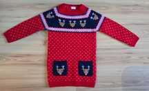 Sweter dziewczęcy świąteczny F&F 5-6 lat