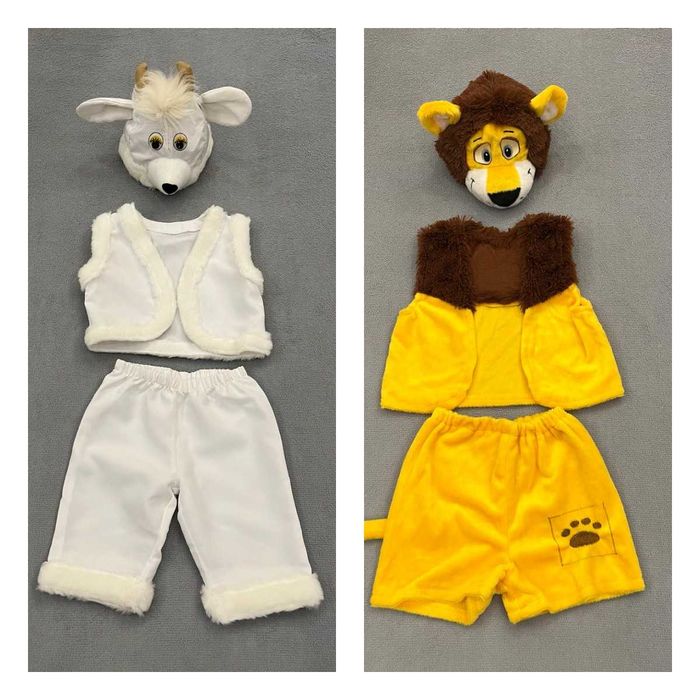 Карнавальні костюми звірят, лев, Їжачок, єнот, оренда, прокат -300грн