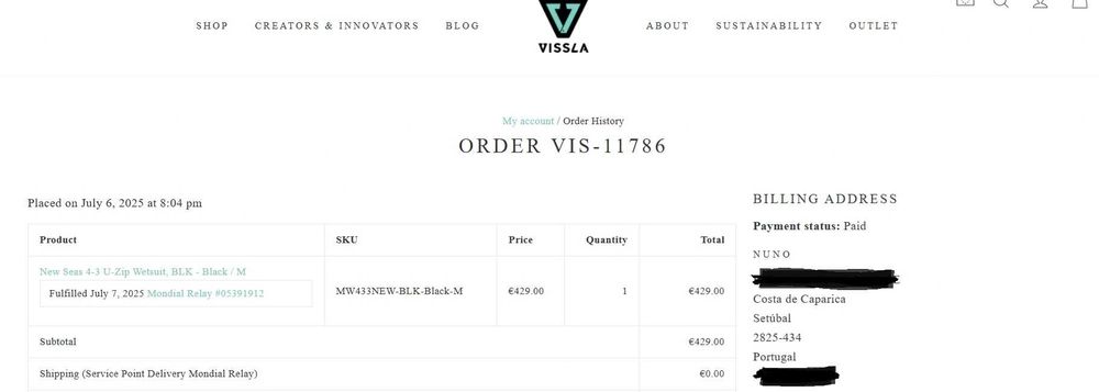 Fato de surf/ Wetsuit Vissla New Seas 4/3, usado apenas 2x