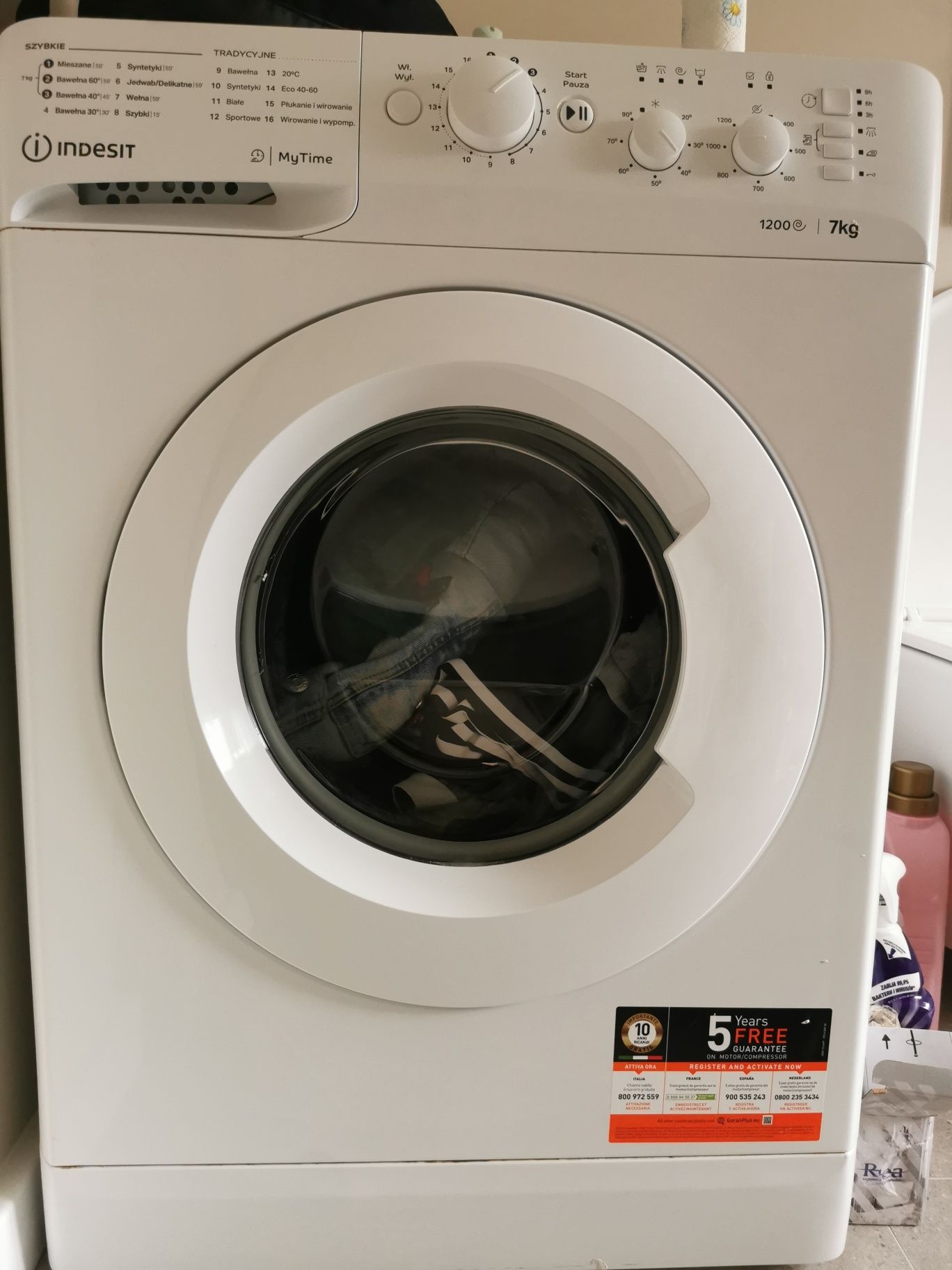 Pralka indesit 7kg 1200