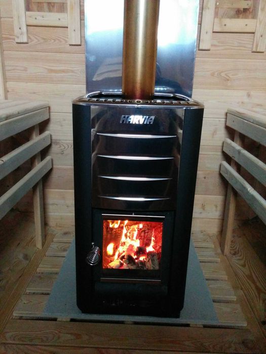 Sauna Beczka Ogrodowa 400cm z Piecem Harvia M3 LED Sauny z Drewna