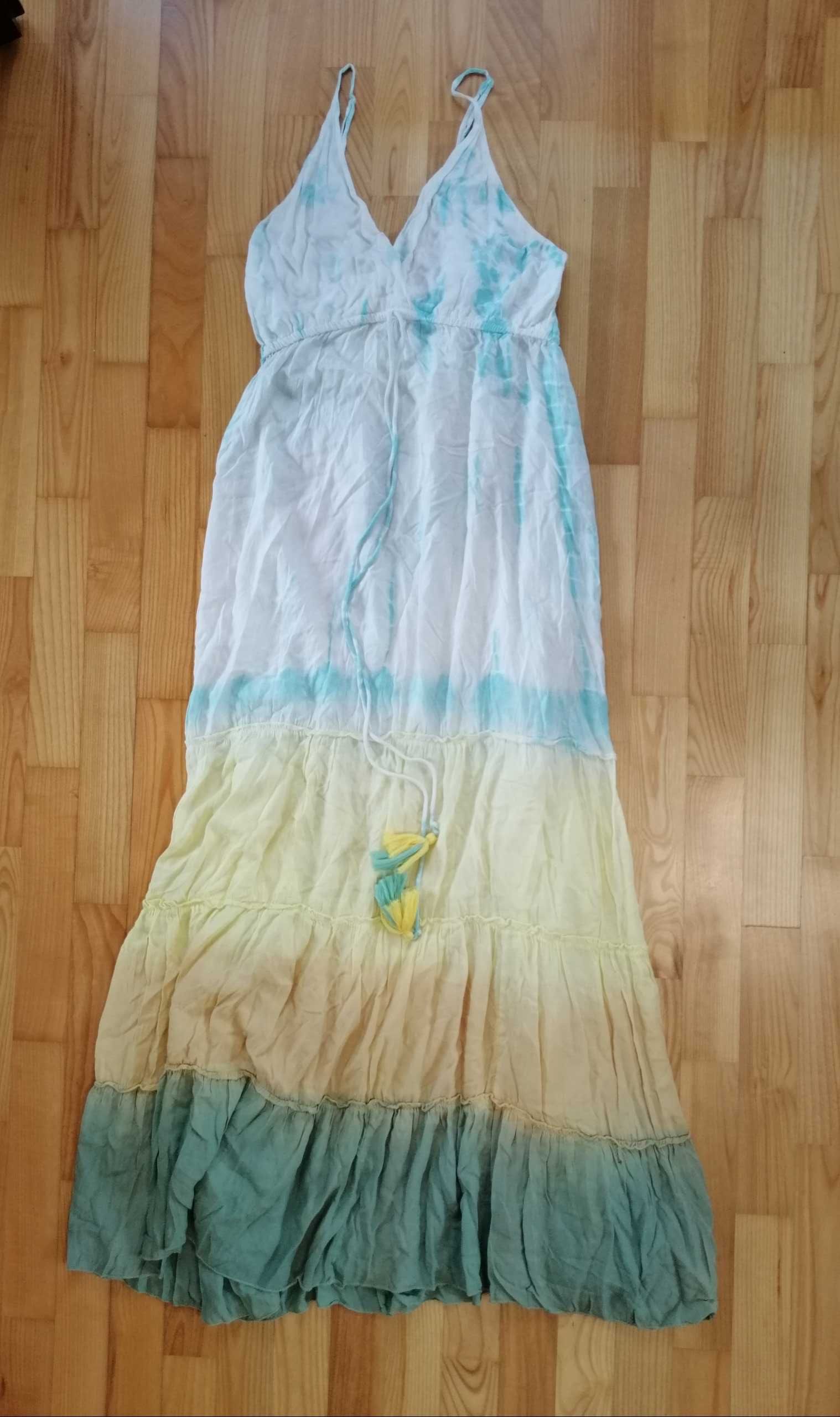 Zwiewna sukienka na lato, 100% wiskoza, uniwersalny rozmiar
