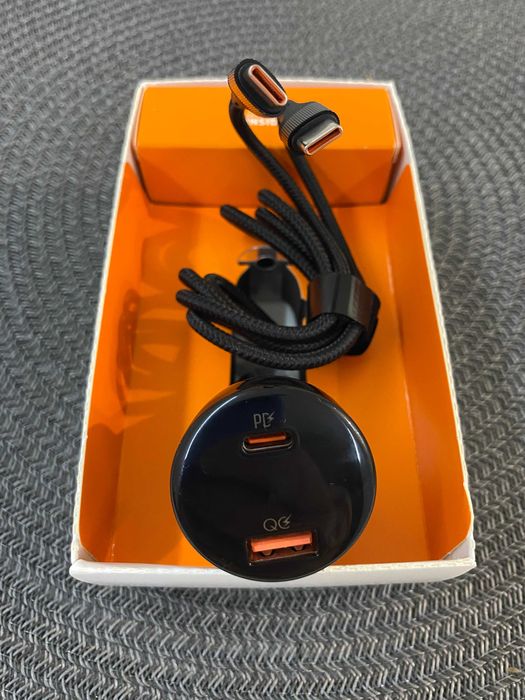Універсальна зарядка в прикурювач авто 100W Tуре-С USB