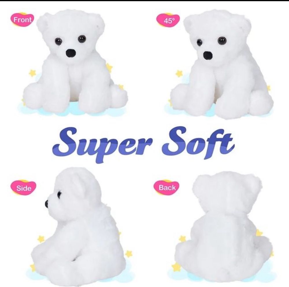 Brinquedo Peluche urso polar brilhante