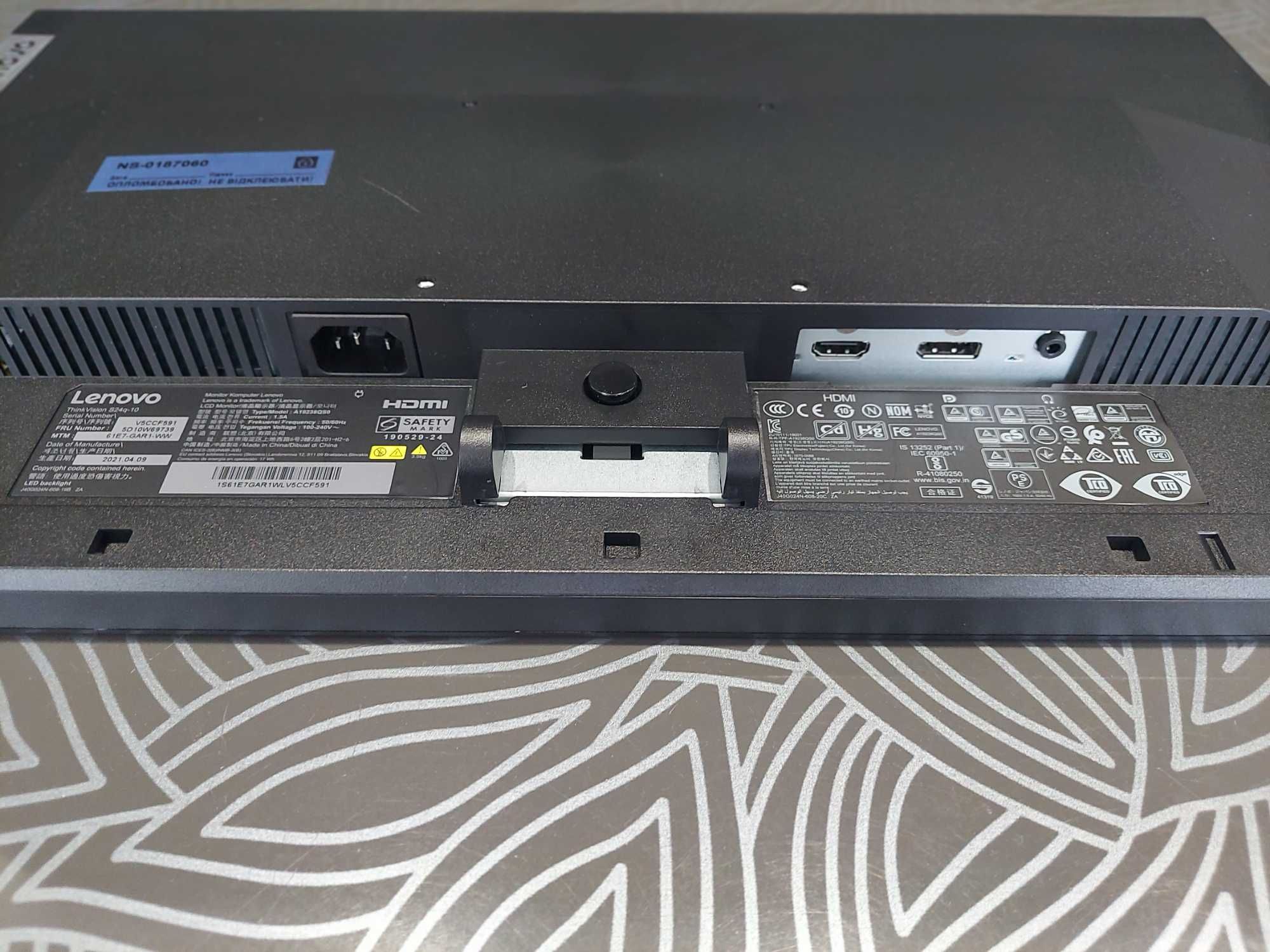 Монітор 23.8" Lenovo ThinkVision S24q-10