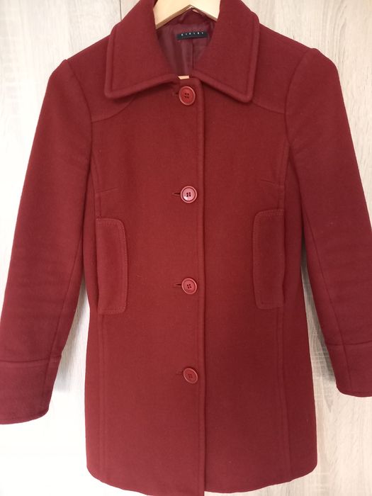 Bordowy płaszczyk  kurtka Sisley M