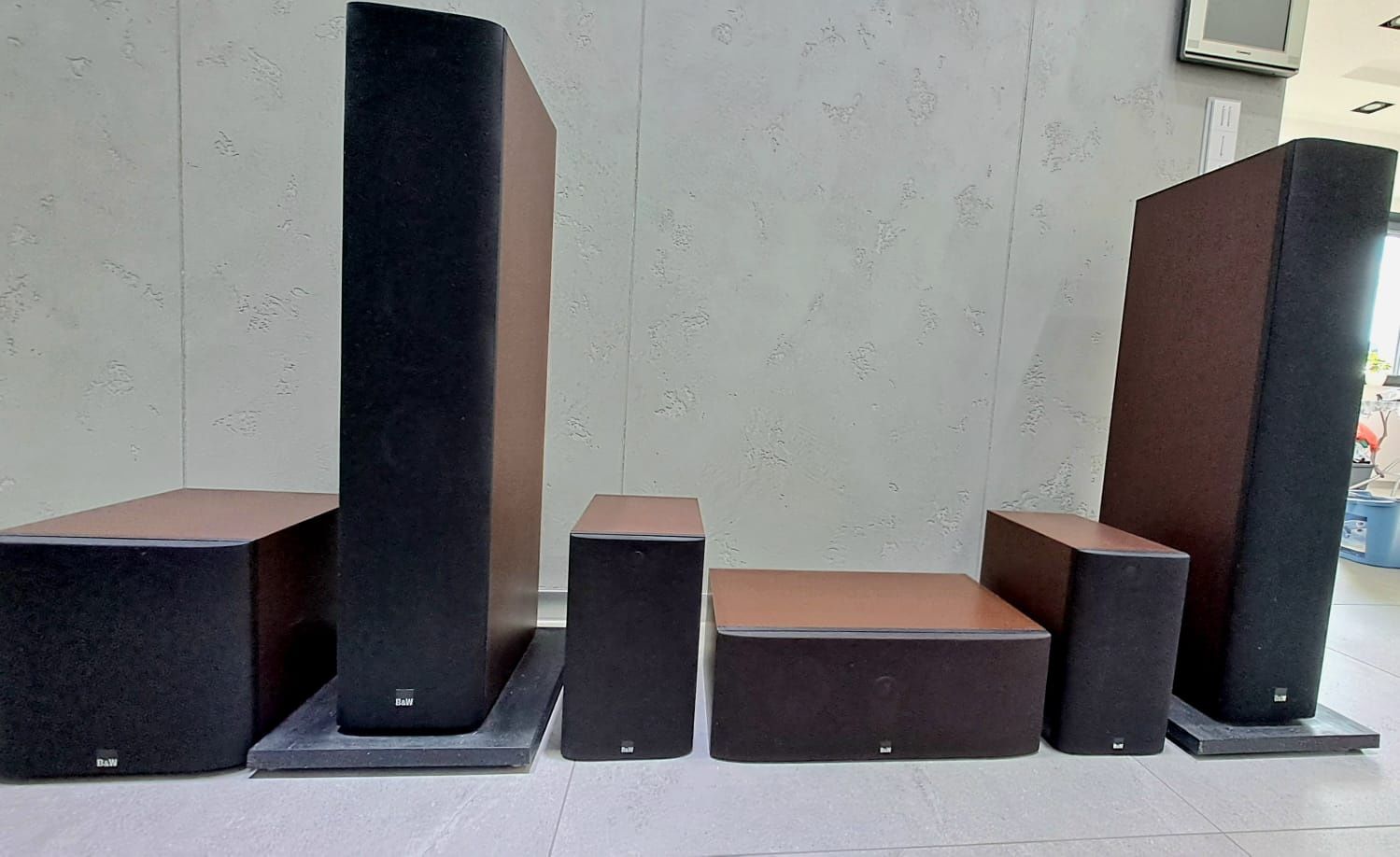 Zestaw kolumn B&W Bowers&Wilkins Wenge