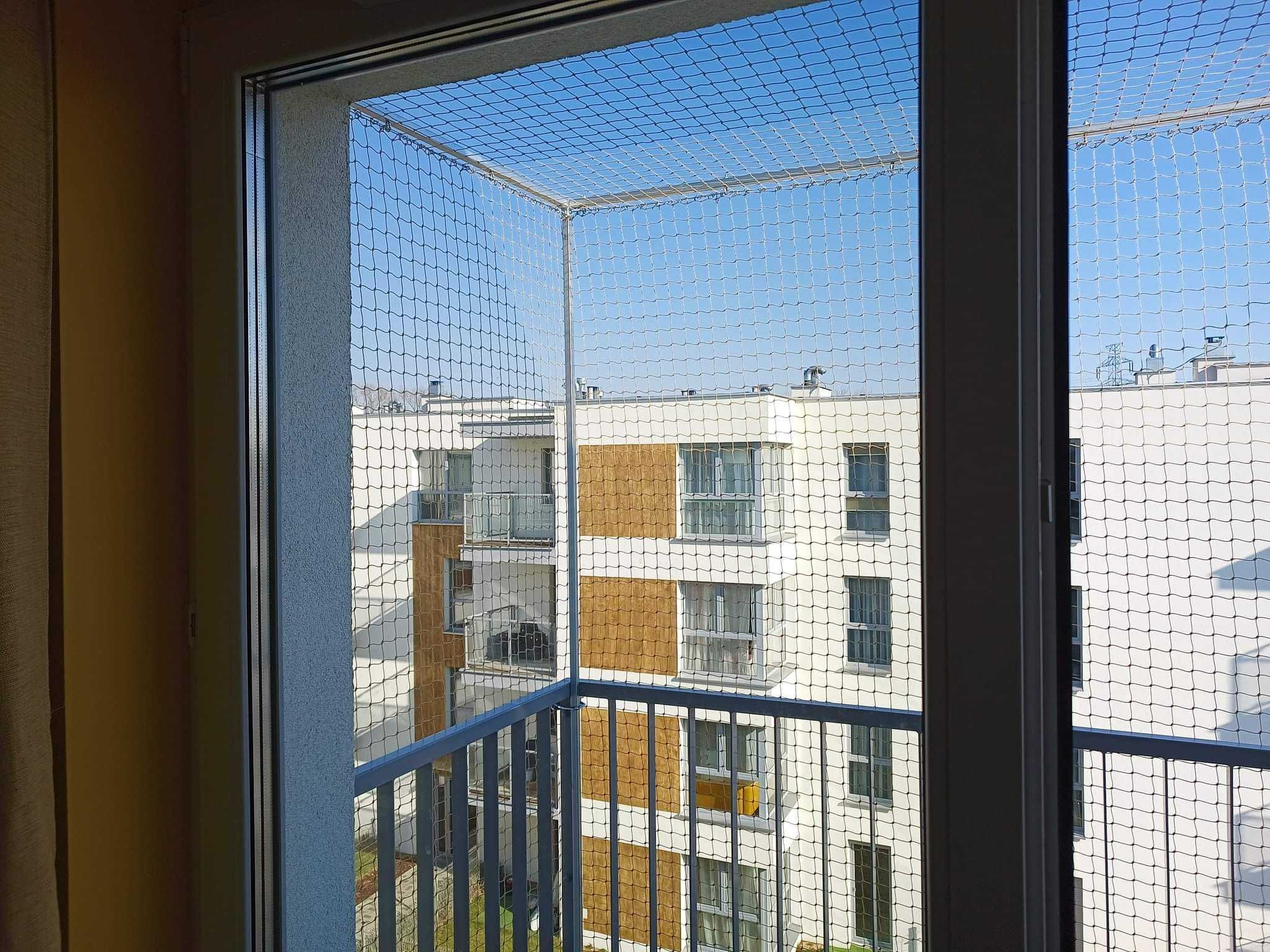 Siatka na balkon, siatka dla kota, przeciw gołębiom