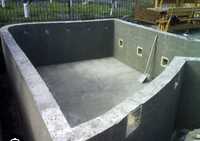 Заливка бетонних басейнів (опалубка сталева)