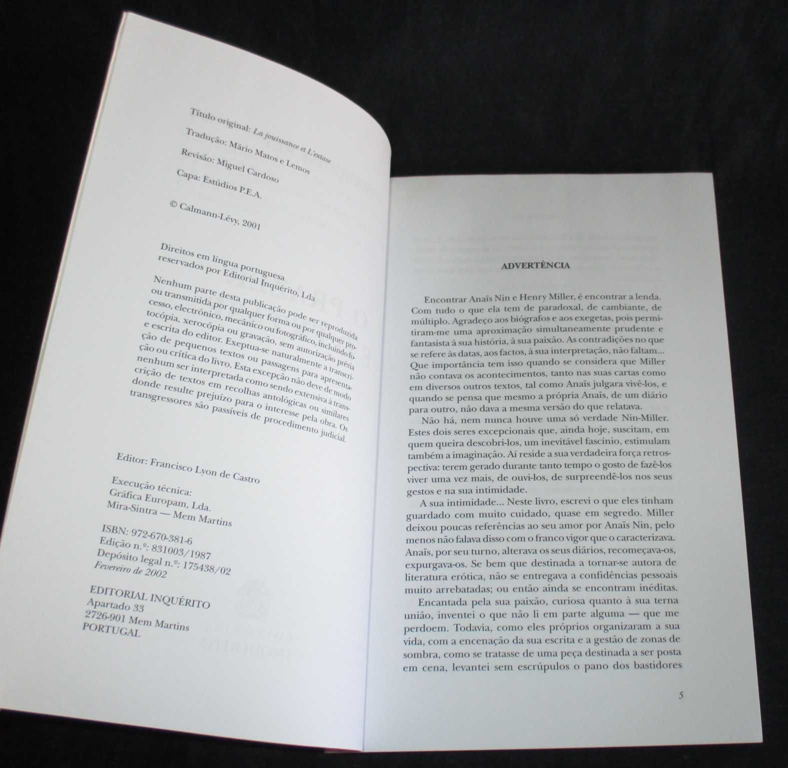 Livro O Prazer e o Êxtase Françoise Rey