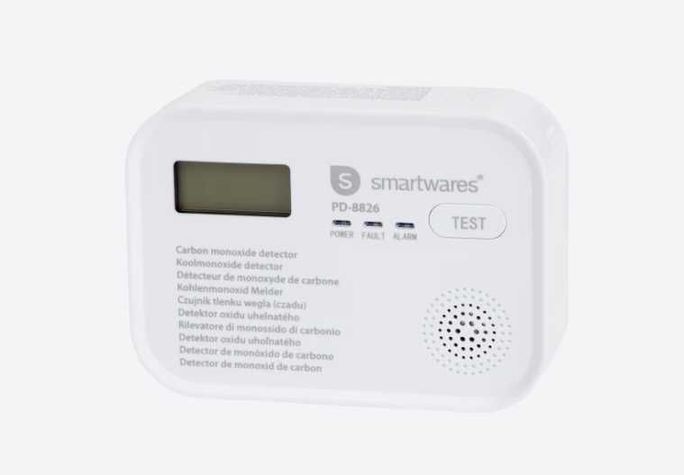 Czujnik czadu, detektor tlenku węgla CO, SMARTWARES (PD‑8826) NOWY