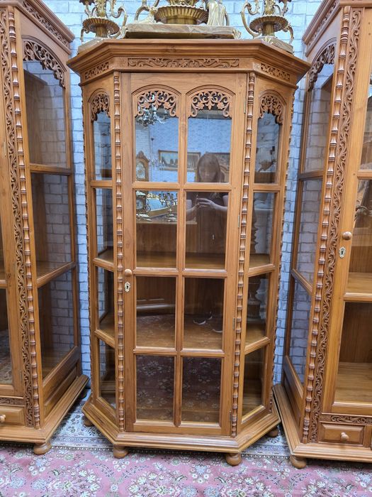 Witryna trapez 100 cm orient akacjowa Indie Tajlandia #1789 S. Węgrów