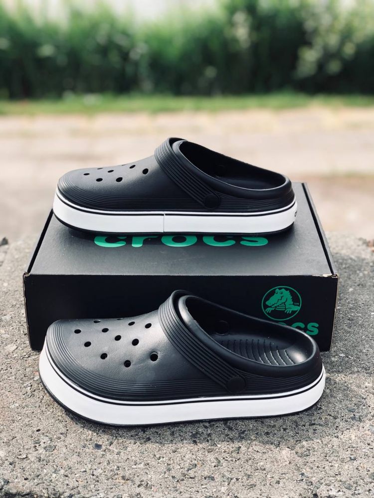 Мужские летние черные крокс Crocs bayaband black