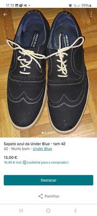 Sapato Underblue azul marinho tam 42