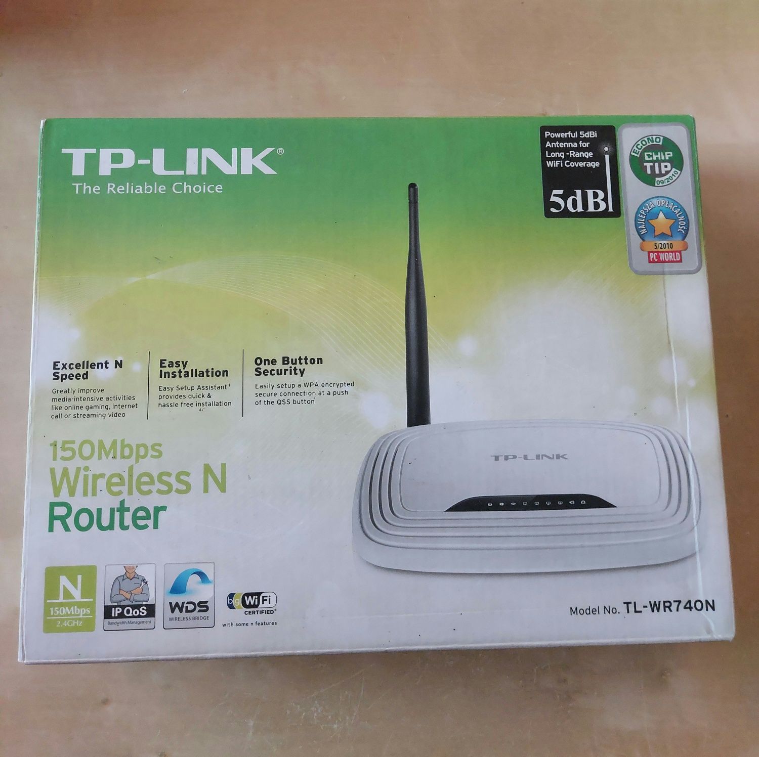 Bezprzewodowy router, standard N, 150Mb/s TP Link połączenie internetu