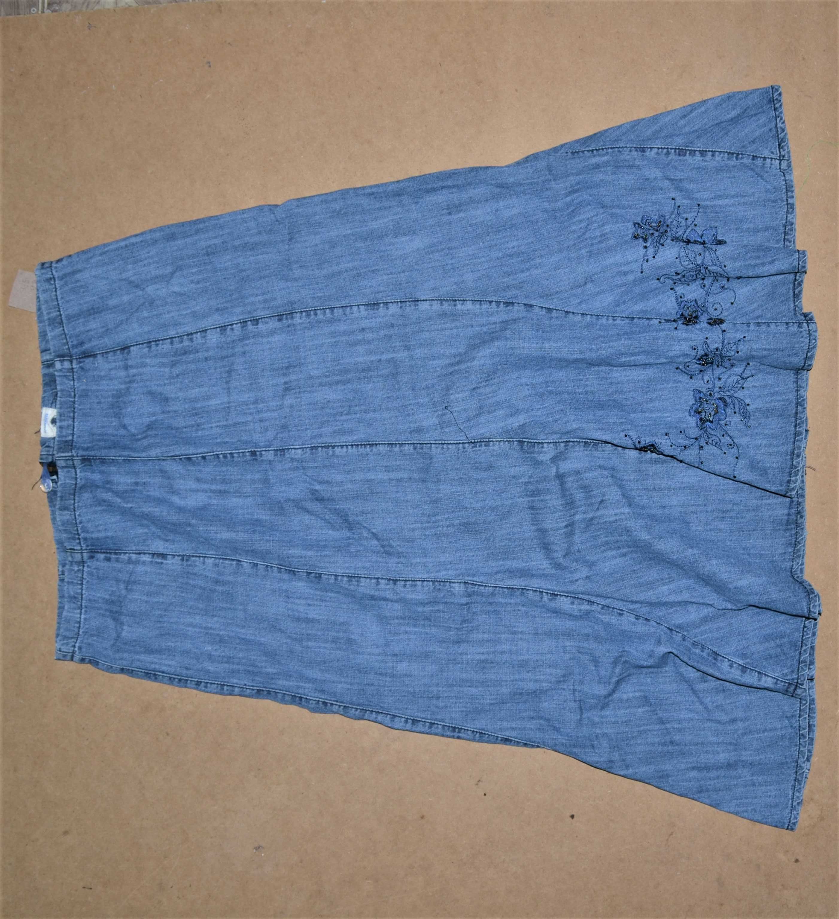 411^ DENIM spódnica cienki jeans  42/44