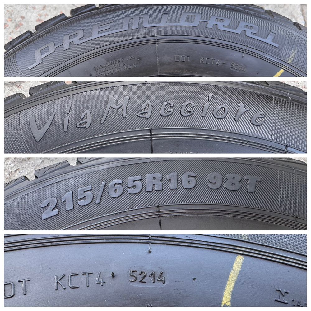 215/65 r16 Premiorri ViaMaggiore зима (8 мм.) пара