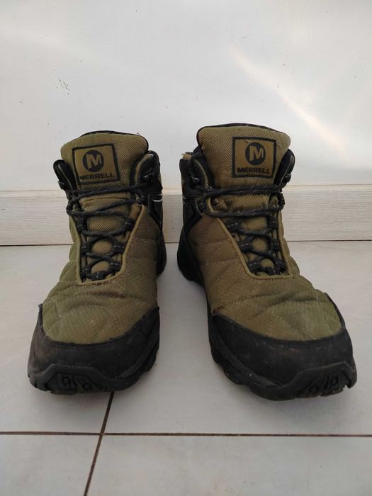 Ботинки треккинговые тканевые Merrel хаки оливковые зимние 42 размер