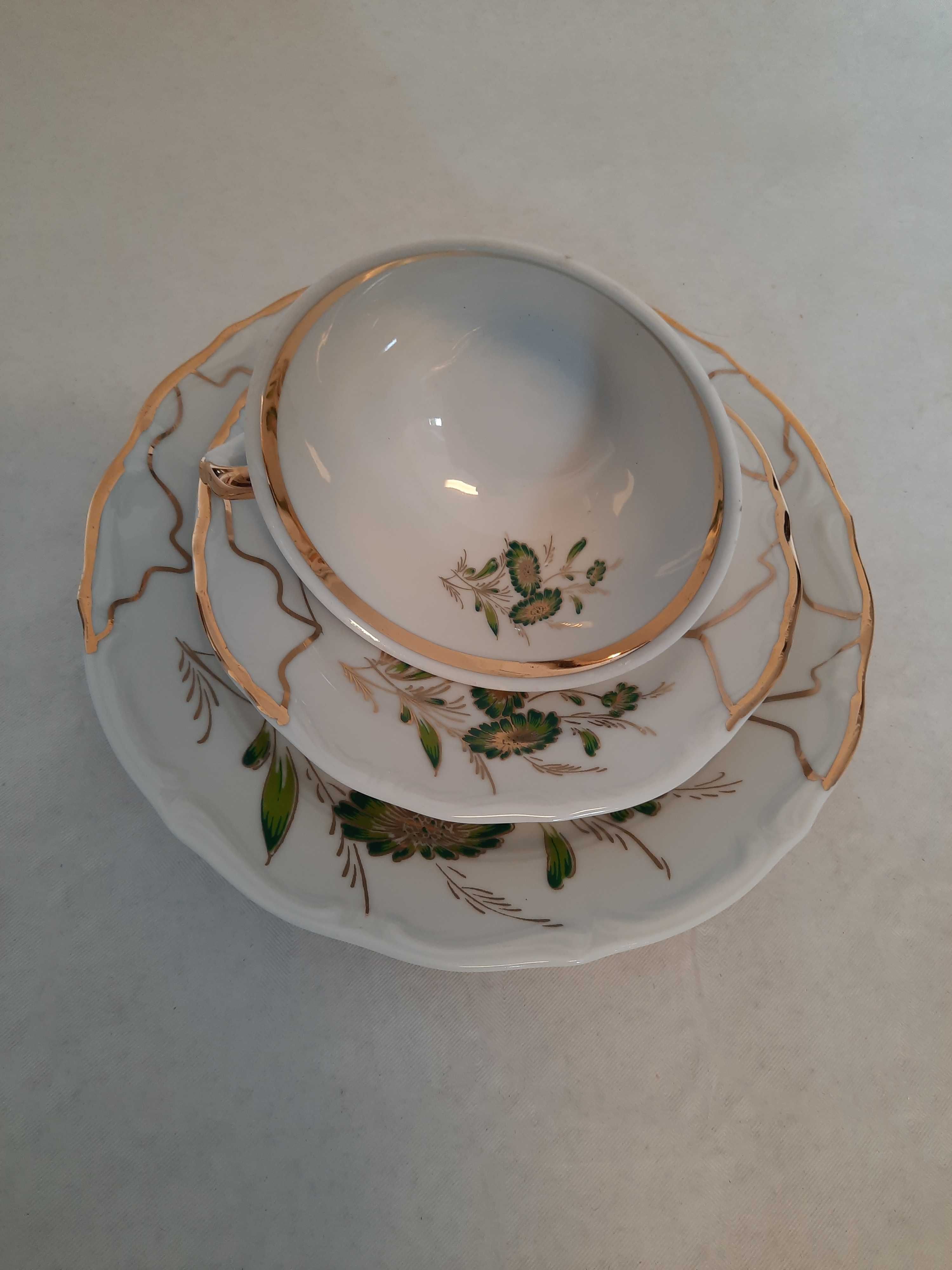 Stara Porcelanowa Filiżanka TRIO ROYAL Ręcznie Malowana lata 70-80XX w