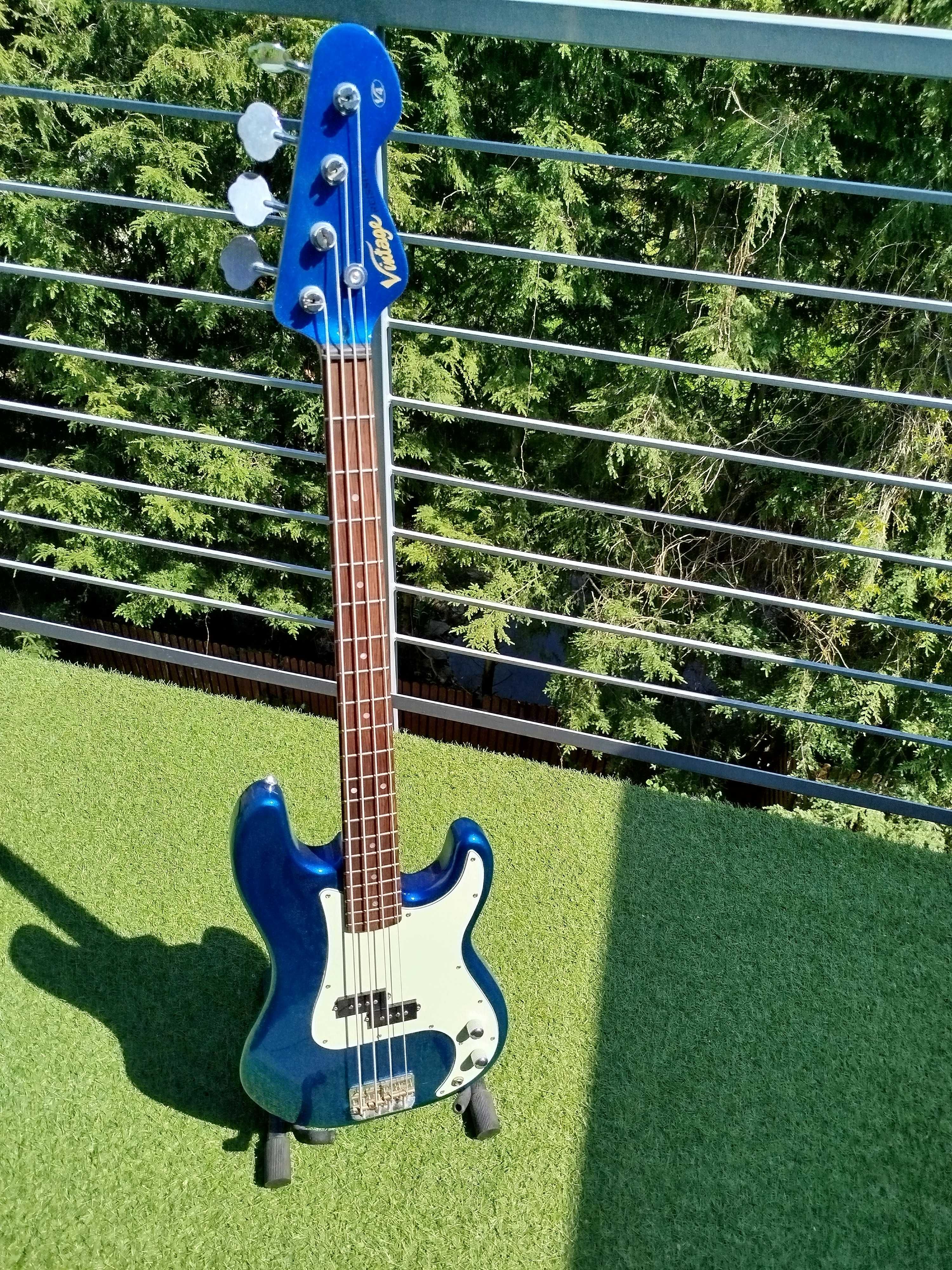 Gitara basowa Vintage V4 Bayview Blue