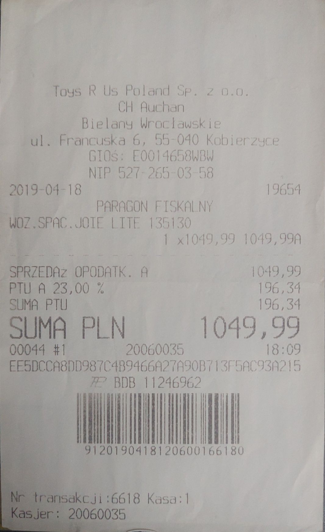 Wózek spacerowy marki Joie