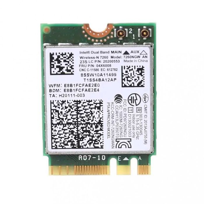 Intel 7260 7260NGW NGFF M.2 дводіапазонний адаптер Wi-Fi 802.11AC m2