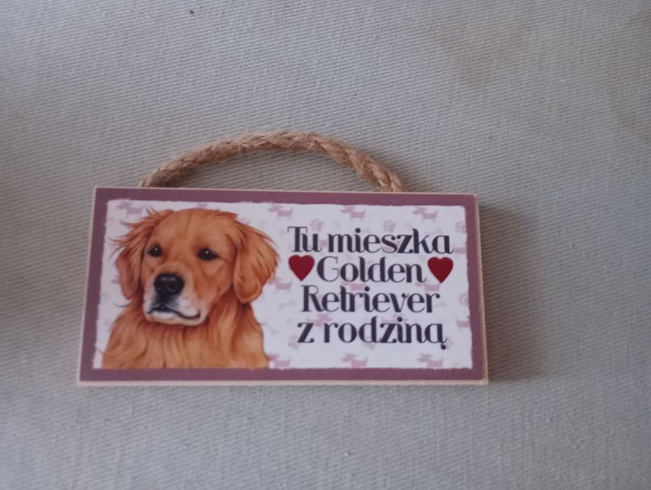 Magnes  z wizerunkiem psa - goldena