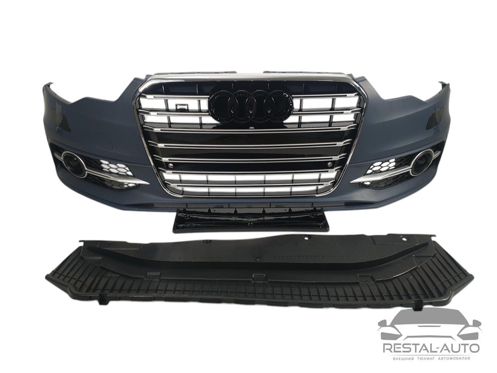 Передний бампер на Audi A6 C7 2011-2014 года ( S-Line ) V2 ауди а 6