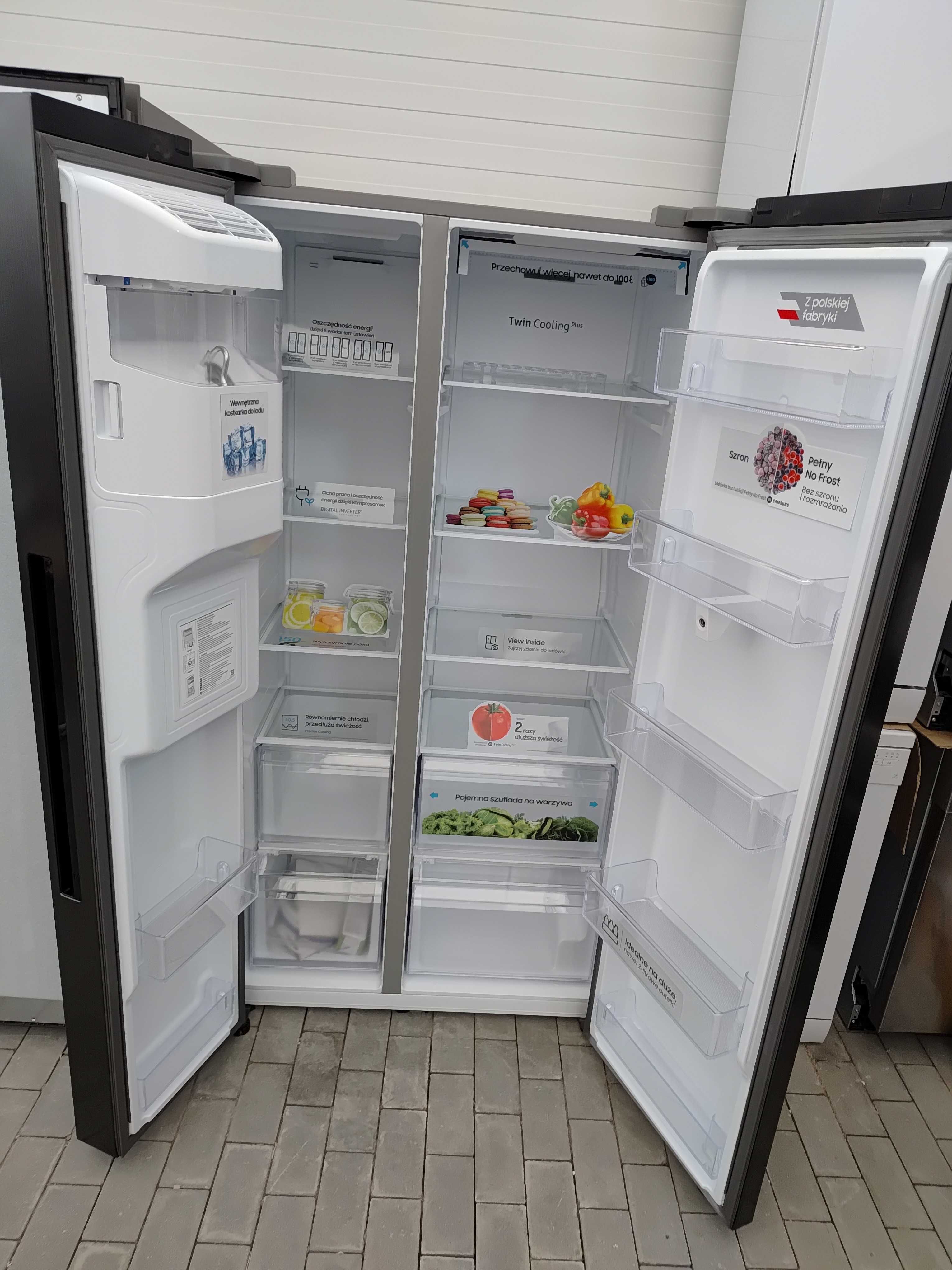 Lodówka Samsung RS6HA8880B1, Side by Side, SpaceMax™, 614 l