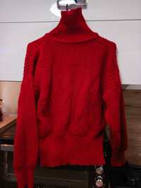 Sweter Damski czerwony w rozmiarze M.