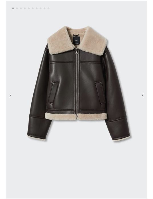 Дублянка Mango із штучного хутра та шкіри  ХХL