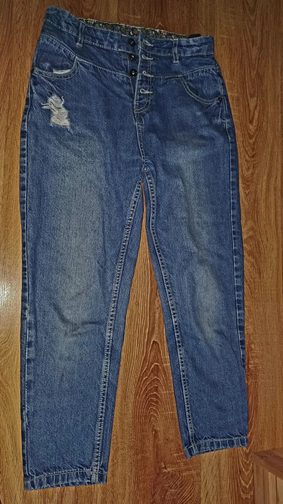 Spodnie jeansy modne wysoki stan 158 cool club smyk