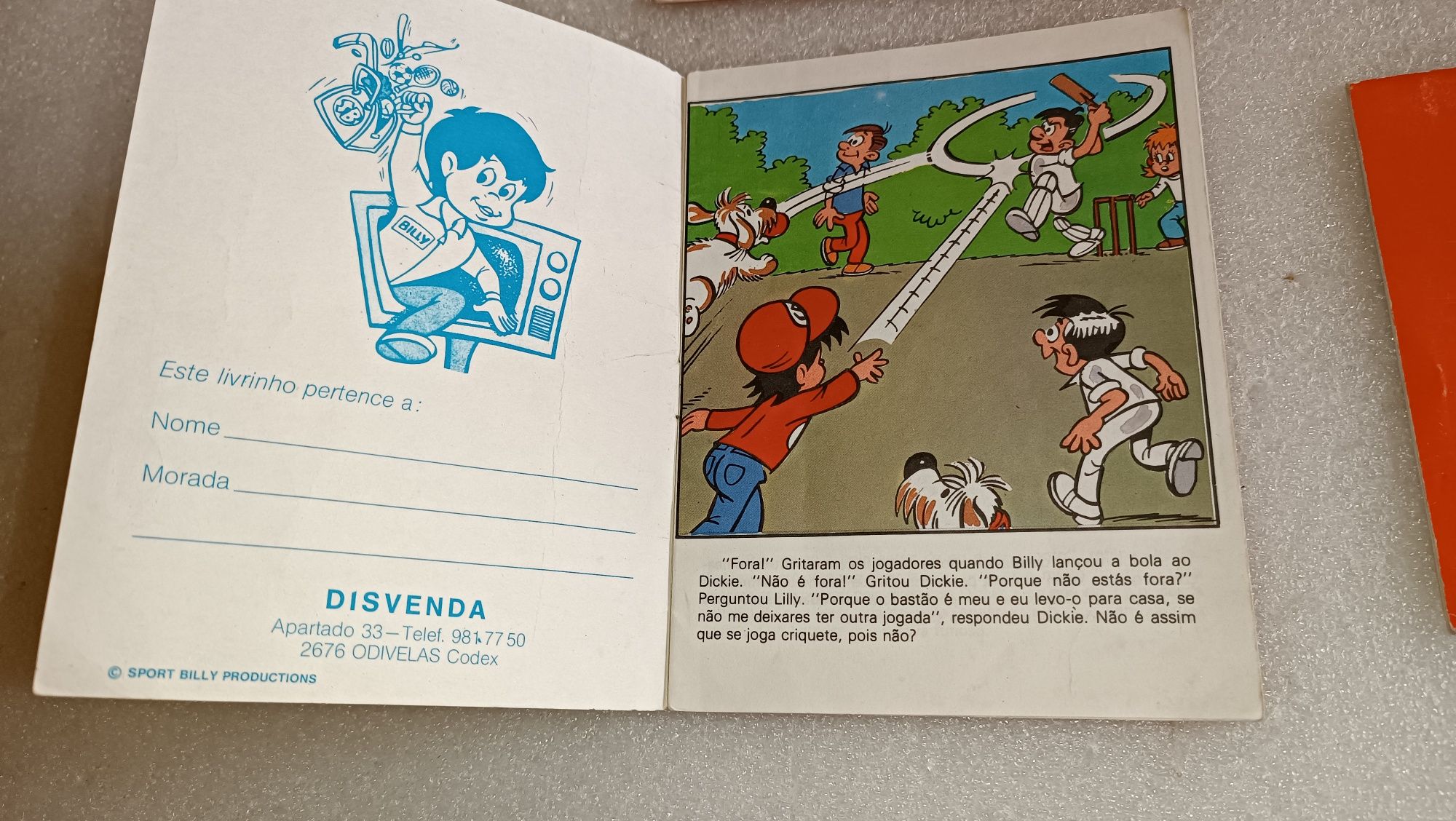 Rara e antiga coleção de mini livros do Sport Billy - completa