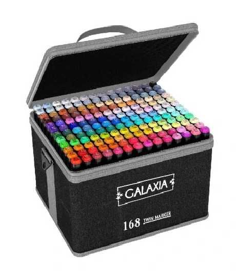 MARKERY ALKOHOLOWE 168 SZT Mazaki Pisaki Dwustronne Pro + TORBA