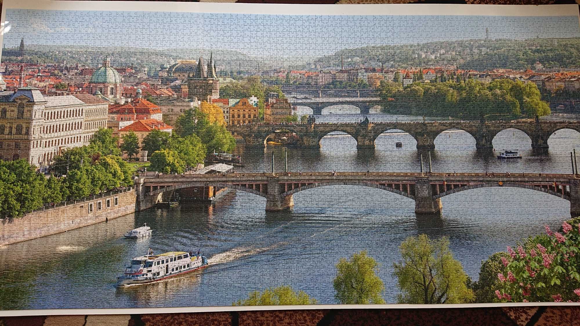 Puzzle "Mosty nad Wełtawą w Pradze" 3999/4000 Elementów
