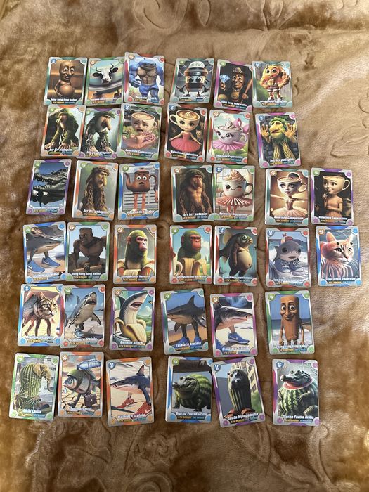 Karty brainrot. Zestaw - widoczny na zdjeciu . Zestaw 5