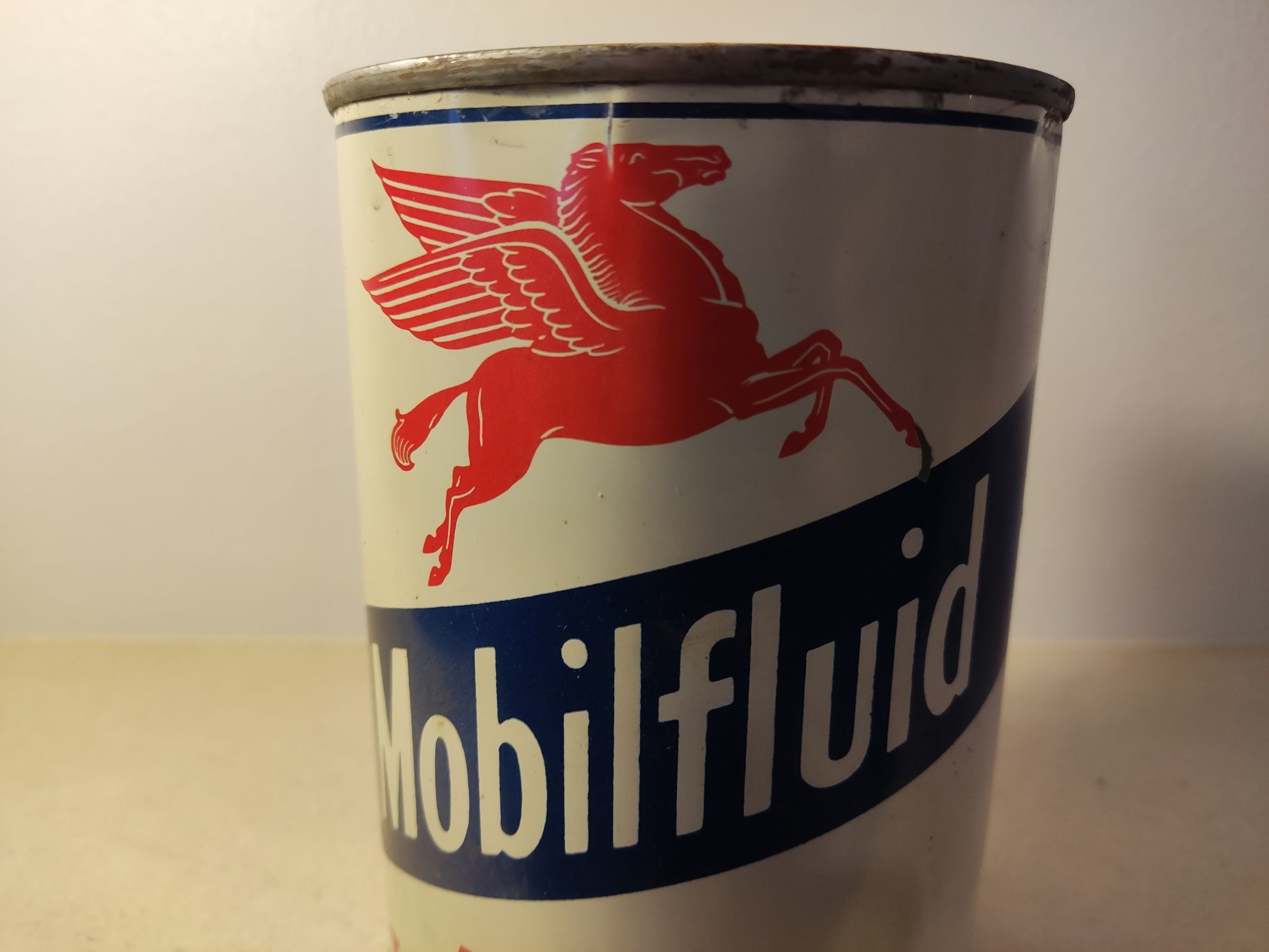 Lata vintage Mobifluid Automatic Transmission Fluid (cheia) coleção
