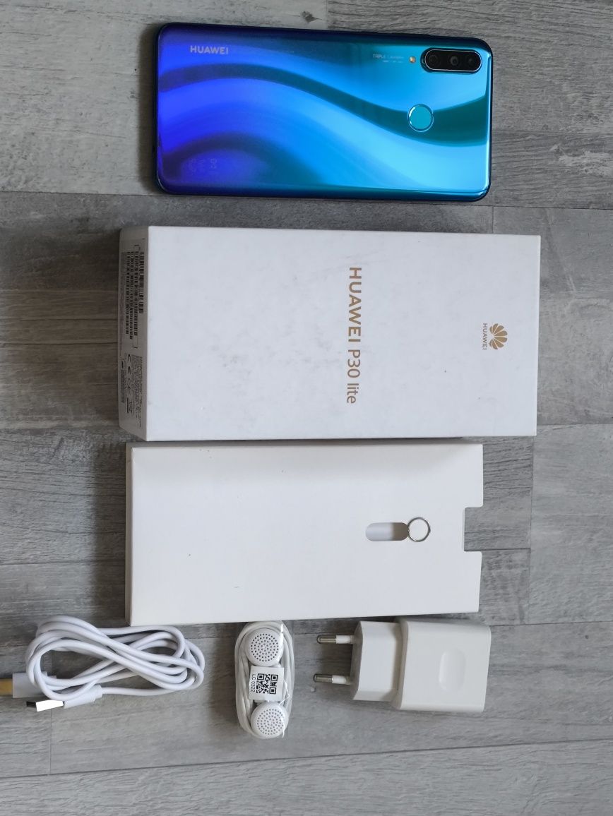 Huawei P30 lite, jak nowy, gratis 2x etui Eco skóra ze stojakiem