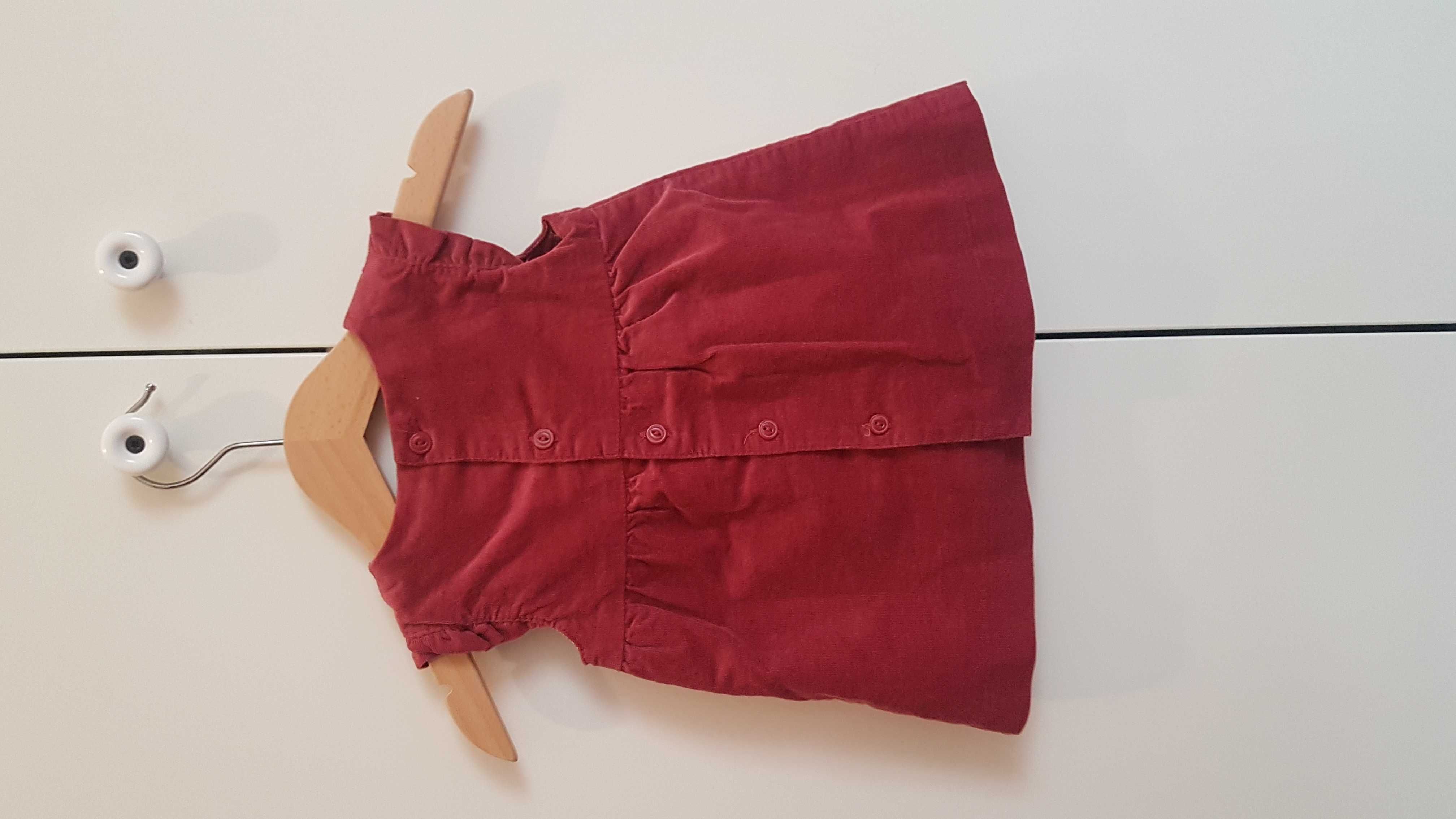 Vestido bebé bombazine bordeaux Zara