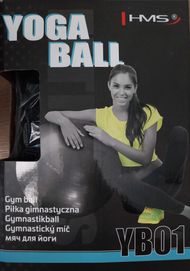 Piłka gimnastyczna 75cm z pompką - czarna