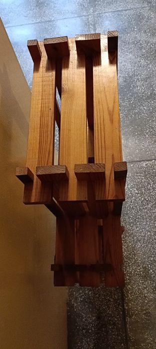 Piękny drewniany kwietnik /półka