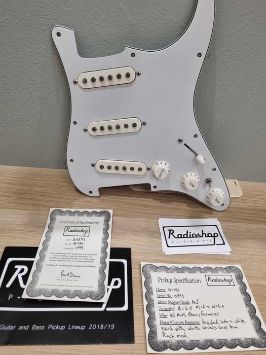 RADIOSHOP PICKUPS ID:Chris Buck Signature Strat (Pre-Wired pickguard!)