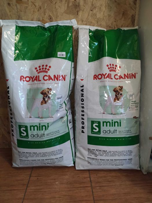 Корм для собак: Royal Canin Mini puppy 17кг, Mini adult 15кг и др.